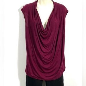 CAbi #535 Rich Burgundy Sleeveless Top